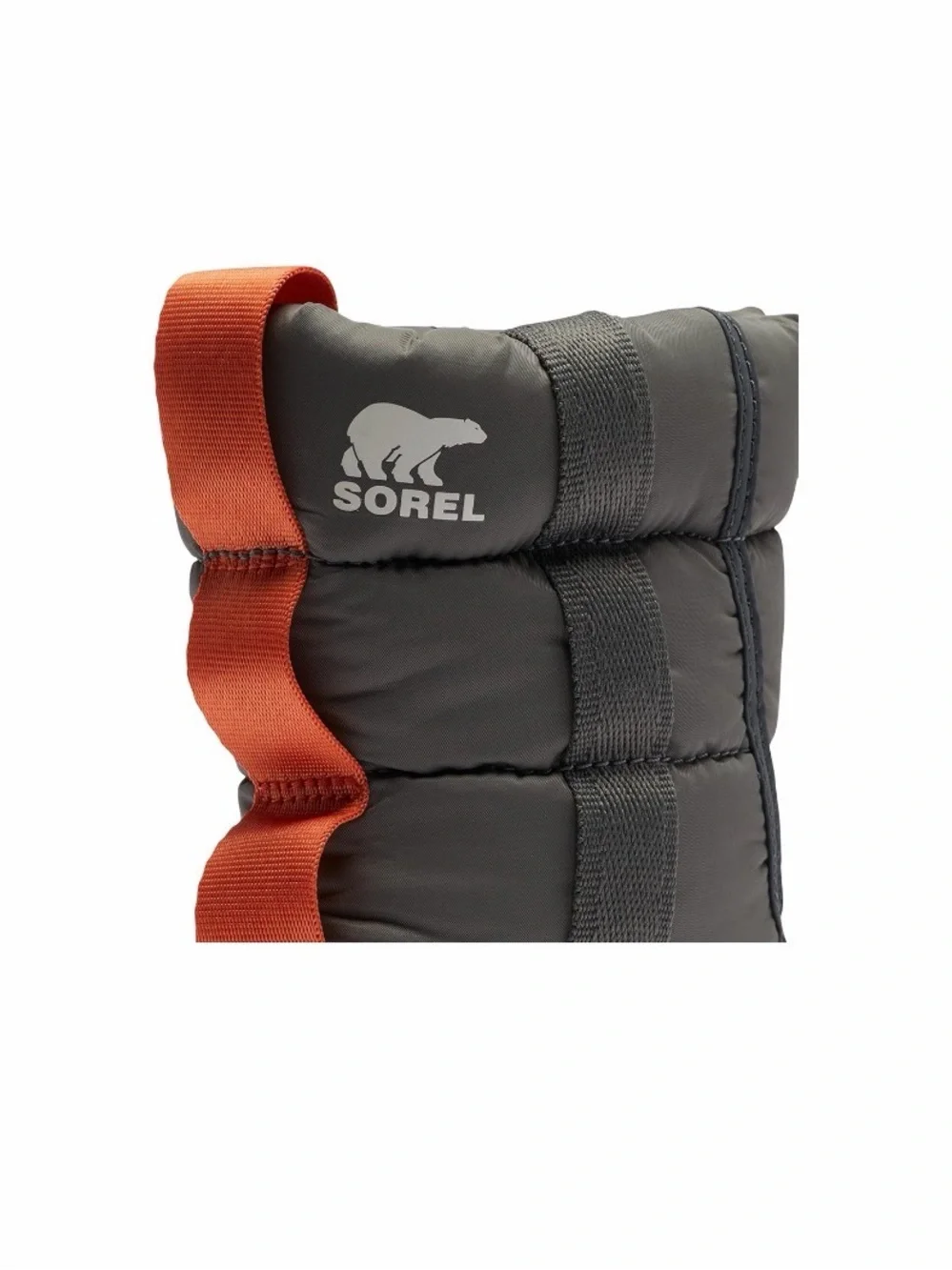 🐾 Sorel Kids Gray and Red Insulated Puffer Boots